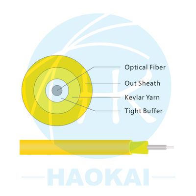 LSZH / PVC FTTH ইনডোর ক্যাবল 1000m 2000m GJFJBV ফাইবার অপটিক ক্যাবল