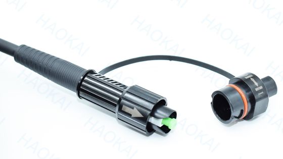 SC APC FTTA ফাইবার অপটিক ক্যাবল 5.0mm G657A2 LSZH 5M কালো প্যাচ কর্ড
