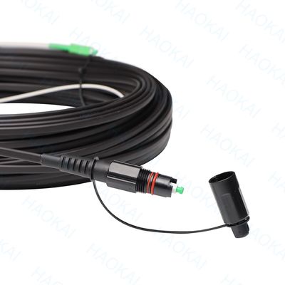 SC APC FTTA ফাইবার অপটিক ক্যাবল 5.0mm G657A2 LSZH 5M কালো প্যাচ কর্ড