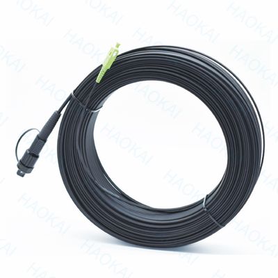 SC APC FTTA ফাইবার অপটিক ক্যাবল 5.0mm G657A2 LSZH 5M কালো প্যাচ কর্ড