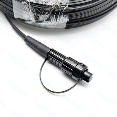 SC APC FTTA ফাইবার অপটিক ক্যাবল 5.0mm G657A2 LSZH 5M কালো প্যাচ কর্ড