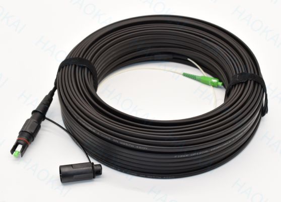 IP67 IP68 জলরোধী প্যাচ কর্ড ড্রপ ফাইবার অপটিক্যাল ক্যাবল এসসি / এপিসি সংযোগকারী সহ