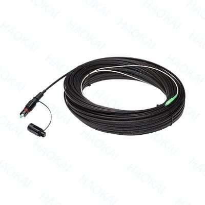 প্রি সংযোগকারী FTTX সমাধান SC APC FTTA ফাইবার অপটিক ক্যাবল 5.0mm G657A2 LSZH 5M কালো