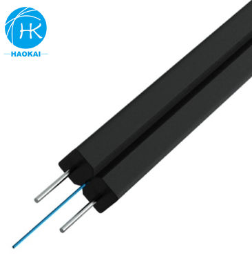 FTTH ইনডোর ড্রপ ক্যাবল ইস্পাত তার 1 কোর 2 কোর 4 কোর স্বয়ংসমর্থন ফাইবার অপটিক্যাল তার