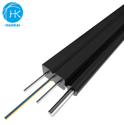 FTTH ইনডোর ড্রপ ক্যাবল ইস্পাত তার 1 কোর 2 কোর 4 কোর স্বয়ংসমর্থন ফাইবার অপটিক্যাল তার