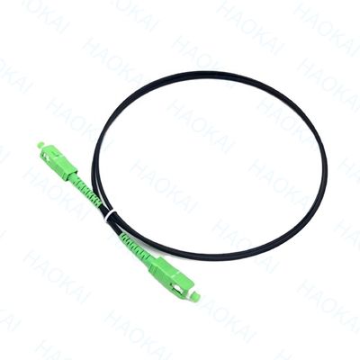 নেটওয়ার্ক FTTH প্যাচ কর্ড ইনডোর ড্রপ ফাইবার ক্যাবল এসসি এপিসি 1 কোর এফআরপি স্টিলের তার