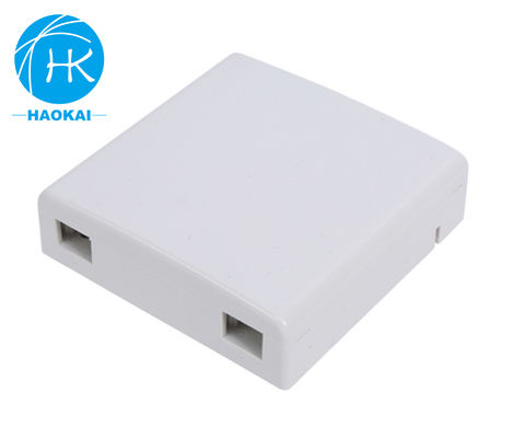 ২পোর্ট ইনডোর FTTH ফেসপ্লেট বক্স ডেস্কটপ এসসি এলসি ইউপিসি ৮৬ টাইপ মিনি ফাইবার অপটিক রোসেট বক্স