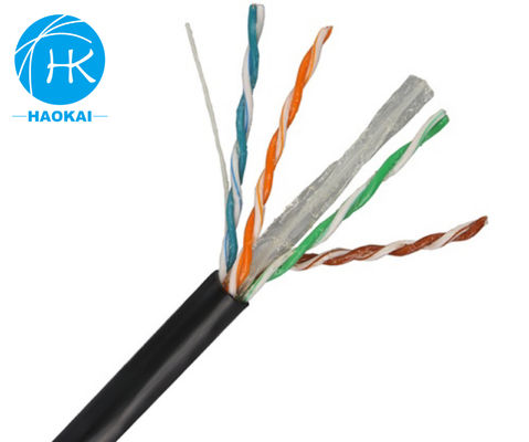 সলিড খালি তামা ইনডোর ল্যান ক্যাবল ইউটিপি CAT6 কাস্টমাইজড 4 জোড়া 23awg 0.57mm 250MHz