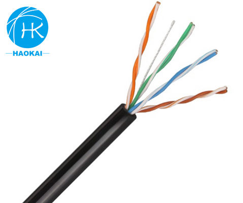 আউটডোর 2 পিয়ার ল্যান ক্যাবল UTP CAT5E মেসেঞ্জার 4pr 24awg সহ