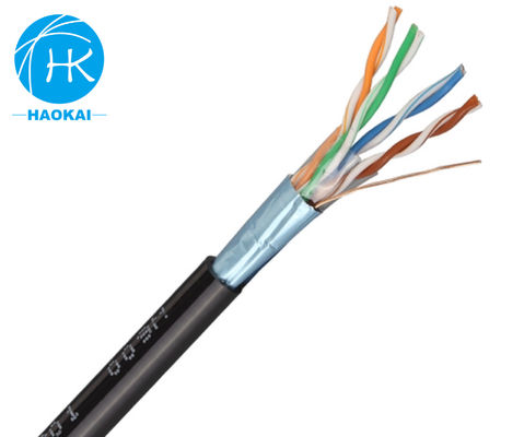 ইউটিপি CAT5E আউটডোর ল্যান ক্যাবল মেসেঞ্জার সহ সলিড এইচডিপিই আইসোলেশন