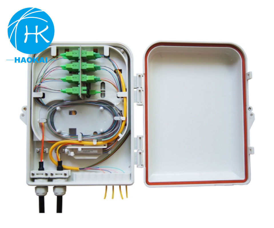 বায়ুজলরোধী FTTH বক্স 16পোর্ট ফাইবার অপটিকাল ওয়াল মাউন্ট বিতরণ বক্স স্প্লাইস বন্ধ